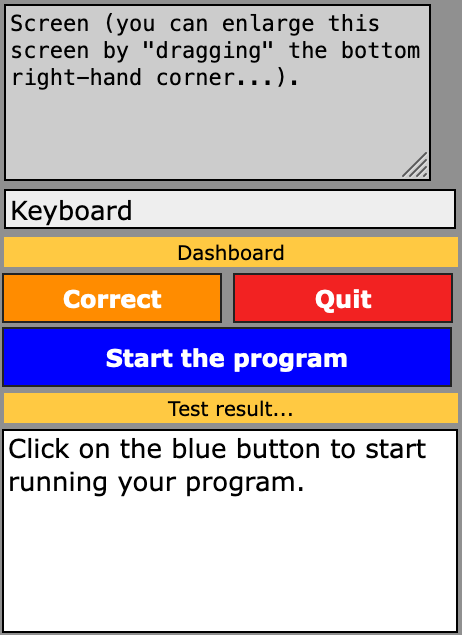 Le tableau des commandes