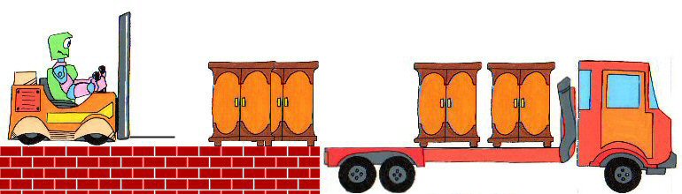 Le robot chargeur d'armoires