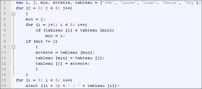 Le tri par sélection